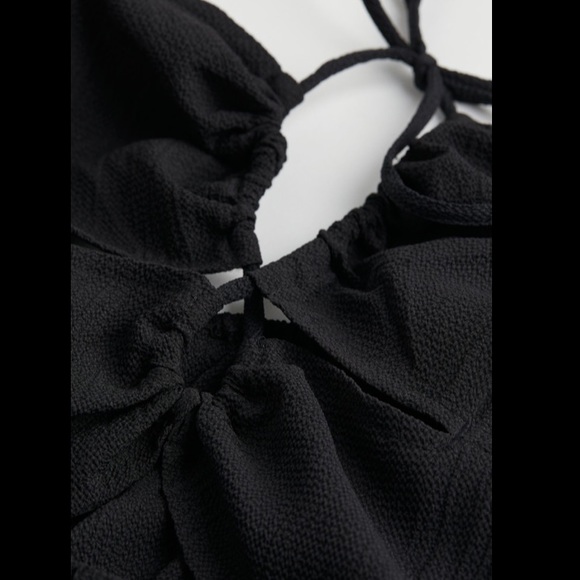 H&M Long Black Cut Out Dress - Picture 6 of 6